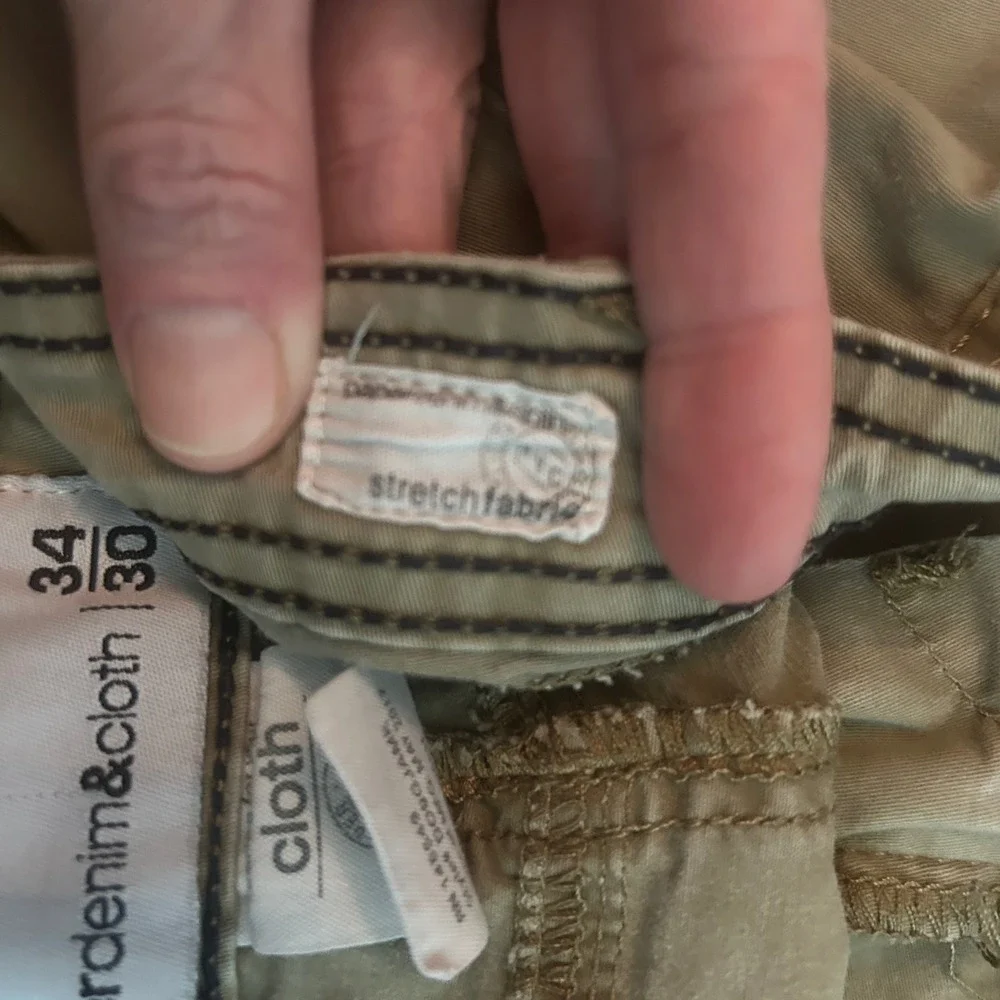 Paper‎ Denim & Cloth Mens Khaki Straight Leg Casual Chino Pants Size 34x30
